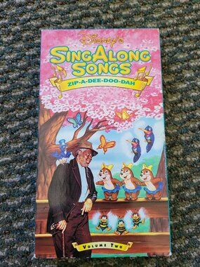 Disney’s Sing Along Songs Zip A Dee Doo Dah VHS Tape Volume 2 V1
